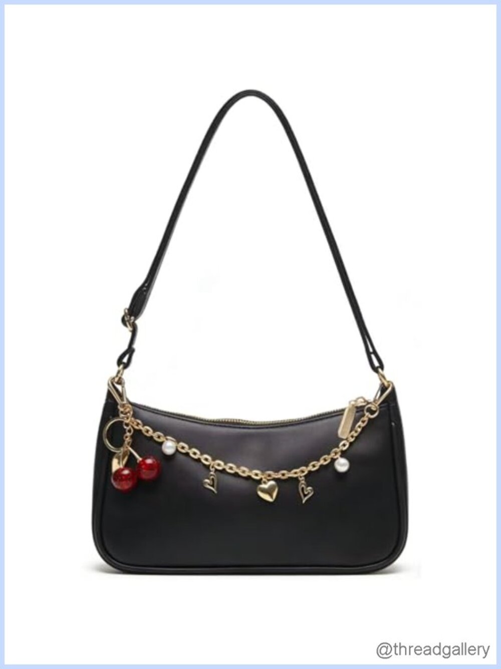 Small Crescent Hobo Shoulder Bag PU Leather Crossbody Purse 2 Straps